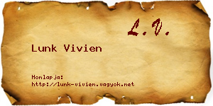 Lunk Vivien névjegykártya